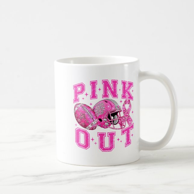 Nk Out Tackle Breast Cancer Awareness Football Nk  Coffee Mug (Right)