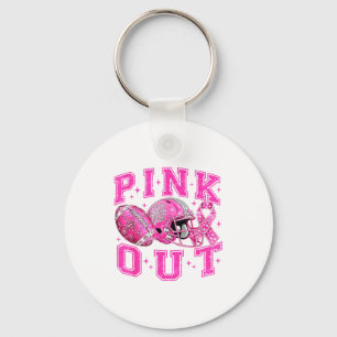 Nk Out Tackle Breast Cancer Awareness Football Nk  Key Ring