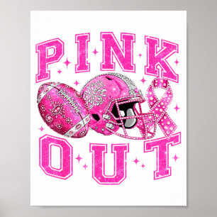 Nk Out Tackle Breast Cancer Awareness Football Nk Poster