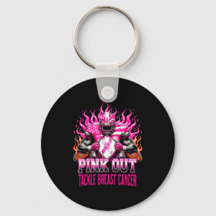 Nk Out Tackle Football Breast Cancer Awareness Men Key Ring