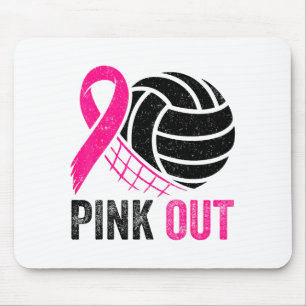 Nk Out Volleyball Breast Cancer Awareness Nk Ribbo Mouse Pad
