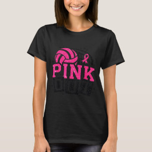 Nk Out Volleyball Breast Cancer Awareness Suprt Ri T-Shirt