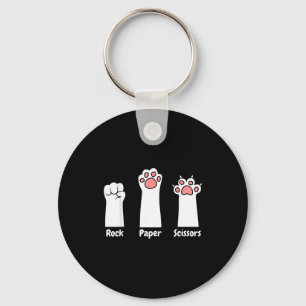 Nk Paw Prints Pet Lover Rock Paper Scissors Hand G Key Ring