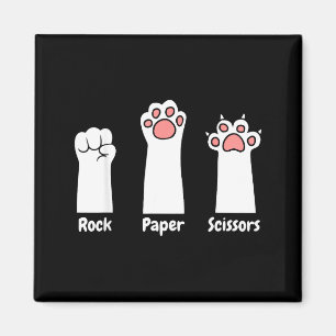 Nk Paw Prints Pet Lover Rock Paper Scissors Hand G Magnet