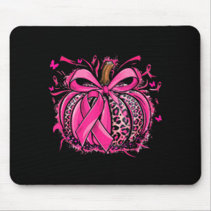 Nk Pumpkin Leopard Coquette Bow Breast Cancer Awar Mouse Pad