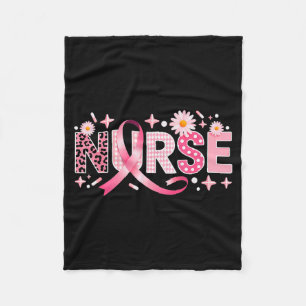 Nk Ribbon Stethoscope Nurse Life Breast Cancer Awa Fleece Blanket