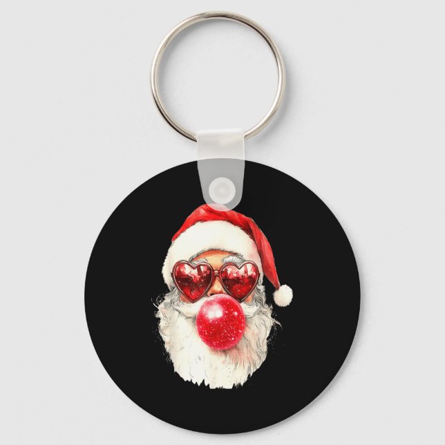 Nk Santa Christmas Bubble Gum Nk Sungles  Key Ring (Front)