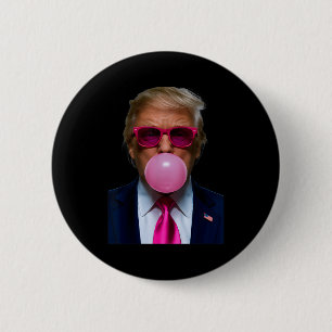 Nk Sungles Funny Donald Trump Nk Bubble Gum 2024 6 Cm Round Badge