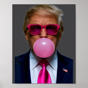 Nk Sungles Funny Donald Trump Nk Bubble Gum 2024  Poster