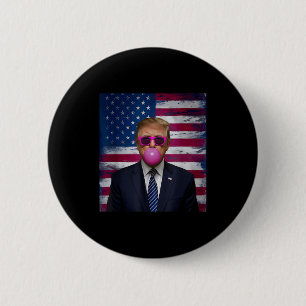 Nk Sungles Trump Bubble Gum 2024 Usa Flag Vintage 6 Cm Round Badge