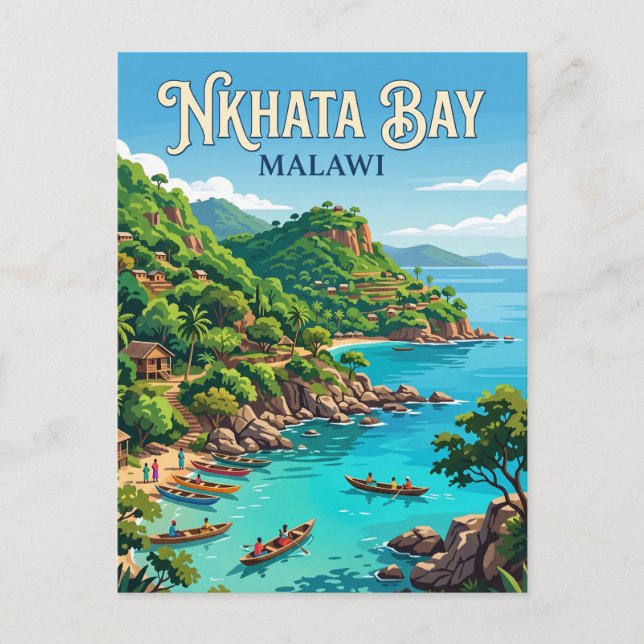 Nkhata Bay Malawi Postcard (Front)