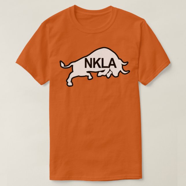 NKLA Bull Black ampamp White T-Shirt (Design Front)