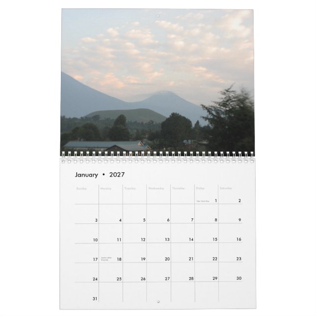 Nkuringo Group Calendar (Jan 2027)