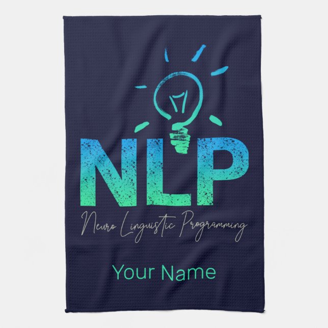 NLP Neuro-linguistic Programming Coach And Trainer Tea Towel (Vertical)