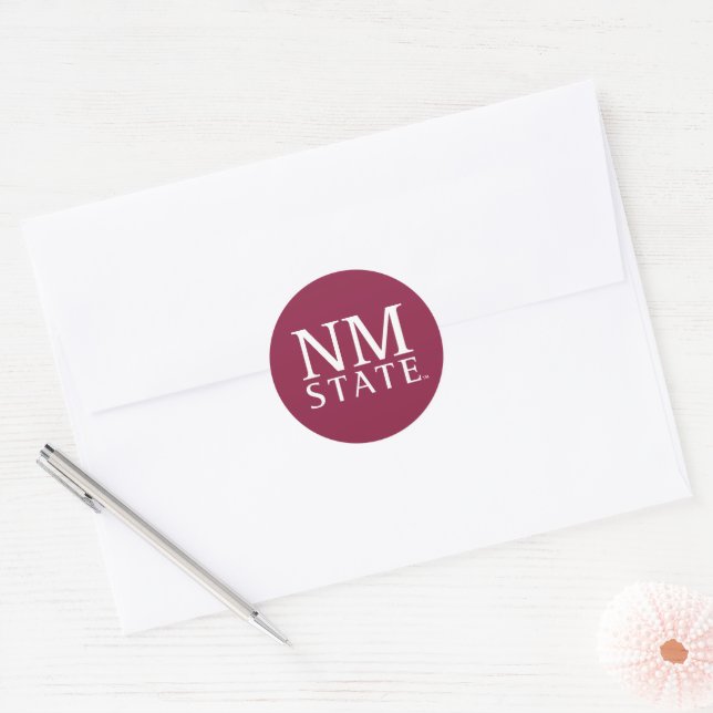 NM State Classic Round Sticker (Envelope)