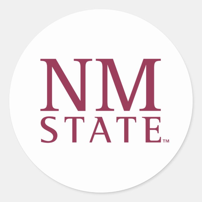 NM State Classic Round Sticker (Front)