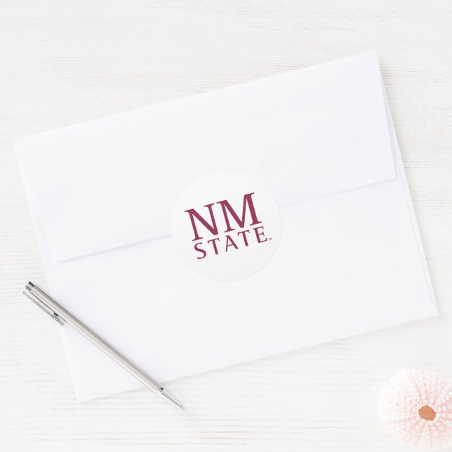 NM State Classic Round Sticker (Envelope)
