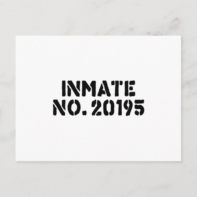 nmate No. 20195 Postcard (Front)