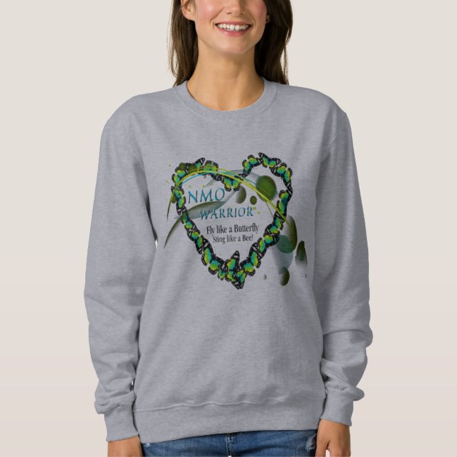 NMO Warrior Butterfly Heart Awareness Sweatshirt (Front)