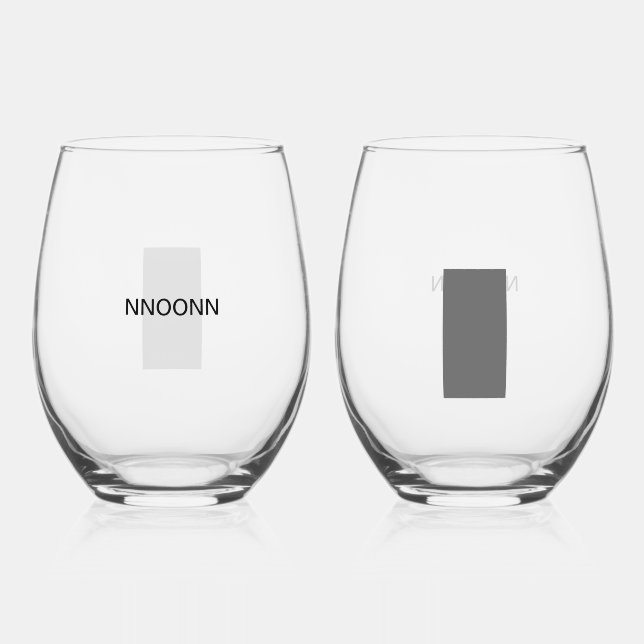 NNOONN SIMPLE LOGO CELL WINEGLASS STEMLESS WINE GLASS (Front)