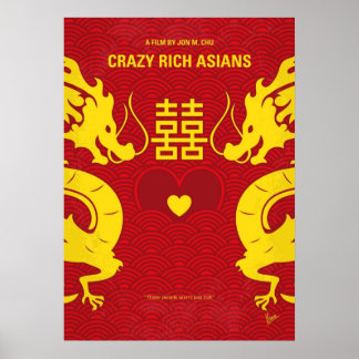 No1094 My Crazy Rich Asians minimal movie Poster