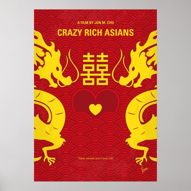 No1094 My Crazy Rich Asians minimal movie Poster (Front)