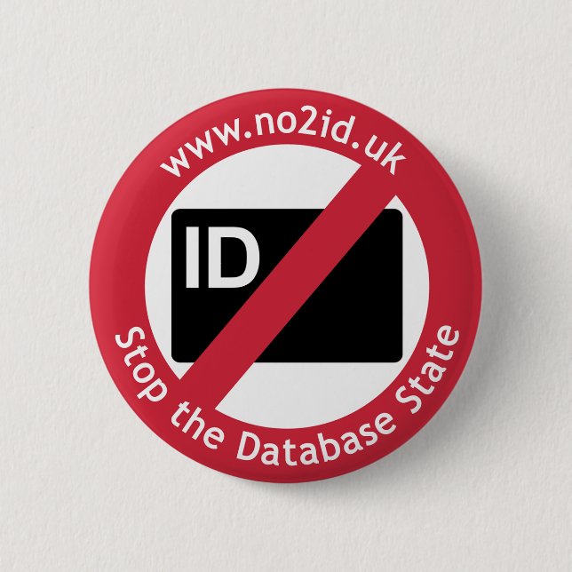 NO2ID Button Badge (CLASSIC) (Front)