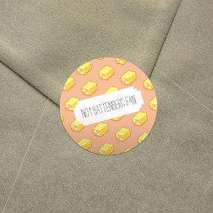 No.1 Battenberg Fan Pink & Yellow Cake Classic Round Sticker