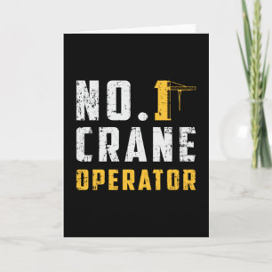 No. 1 Crane Operator Construction Site Workers Card