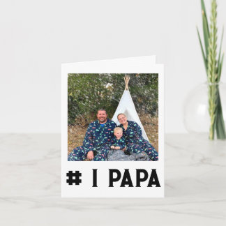 No 1 Custom Photo Fathers Day Card for PAPA