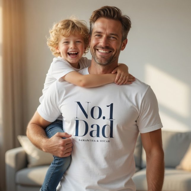 No.1 Dad Personalised T-Shirt | Custom Dad  (Creator Uploaded)