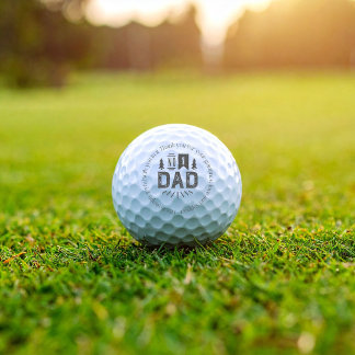 No. 1 Dad Vintage Circle Personalised |Custom Name Golf Balls