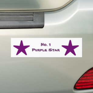 No. 1 Deep Purple Star Bumper Sticker