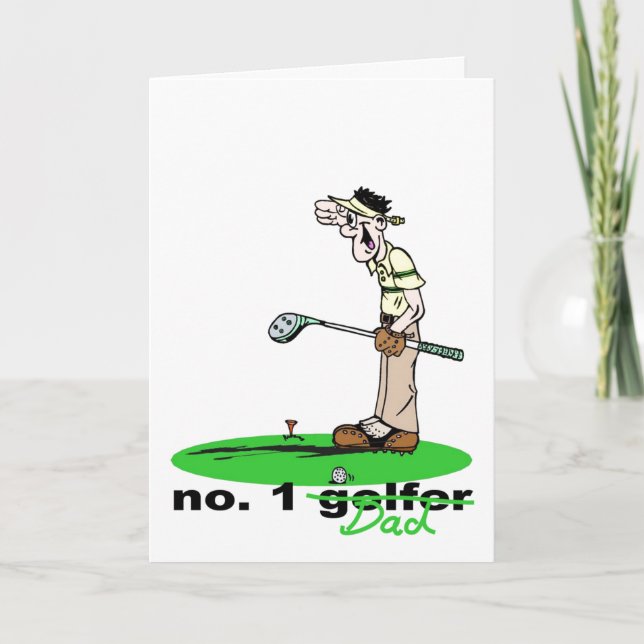 No. 1 Golfer Dad Fathers Day Card (Front)
