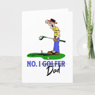 No. 1 Golfer Dad Holiday Card