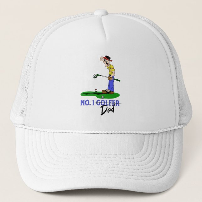 No. 1 Golfer Dad Trucker Hat (Front)