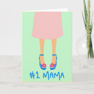 No 1 Mama Illustration Card