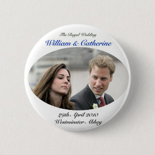 No.1 The Royal Wedding William & Catherine 6 Cm Round Badge