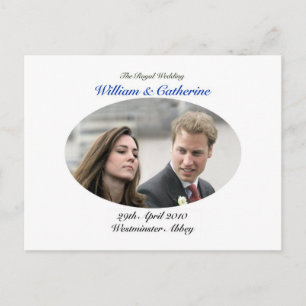 No.1 The Royal Wedding William & Catherine Postcard