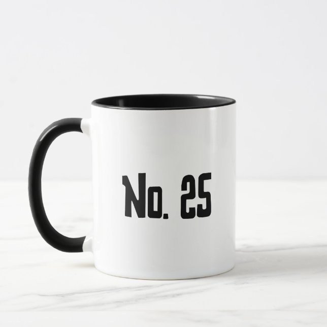 No. 25 emblem mug (Left)