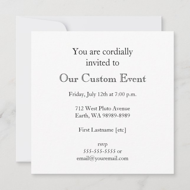 No. 3 invitation (Front)