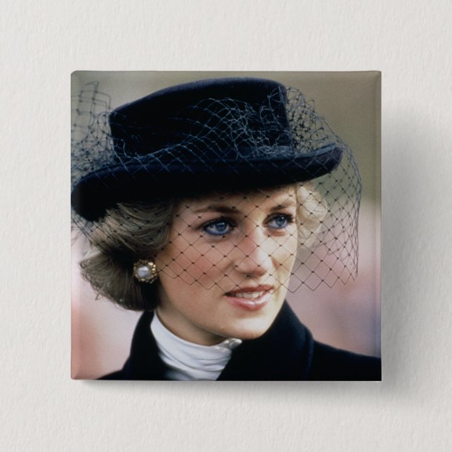No.44 Princess Diana France 1988 15 Cm Square Badge (Front)