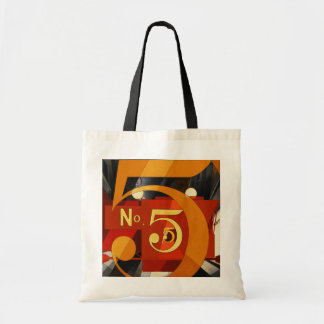 No 5 - The Figure 5 in Gold by Demuth Tote Bag