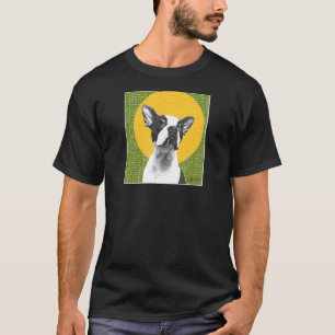 No. 619 Hugo With A Halo Boston Terrier Halo Green T-Shirt