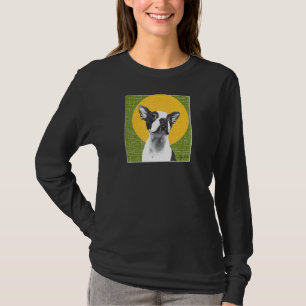 No. 619 Hugo With A Halo Boston Terrier Halo Green T-Shirt