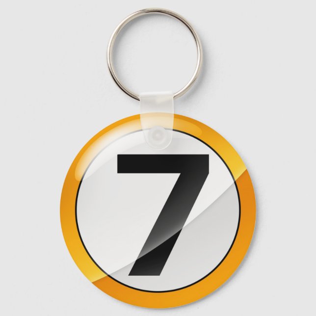 No.7 gold key ring (Front)