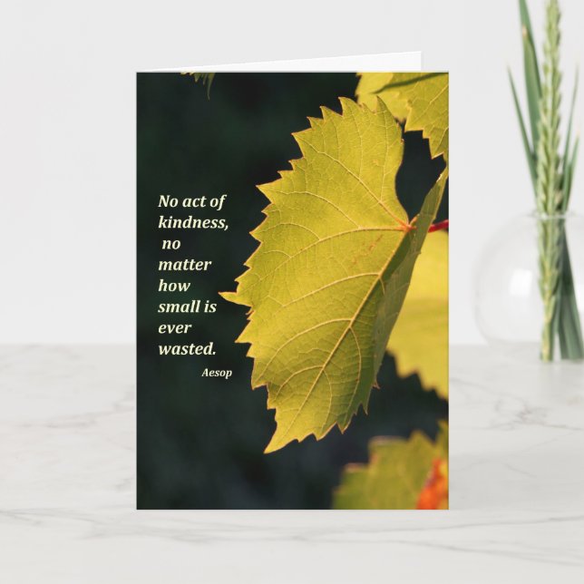 No act of kindness is ever thank you card (Front)