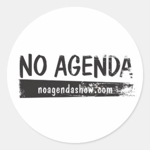 No-Agenda-Name-Retro Sticker Round