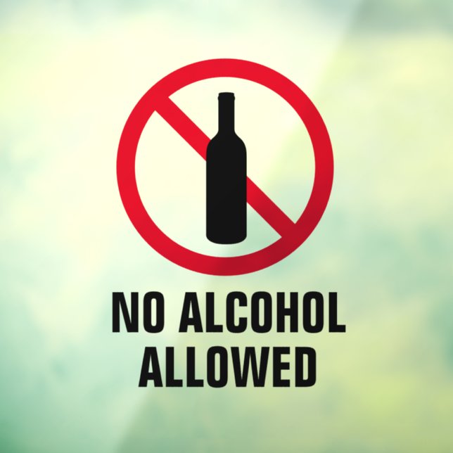 No alcohol allowed drinking prohibited (Sheet 3)