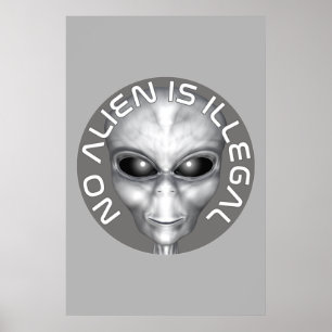 No Alien Is Illegal Poster